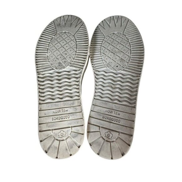 Farm Rio Women's Sz 8 Rainbow Terry Flatform Sneakers Pink Green Blue - Picture 11 of 14